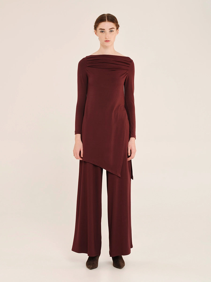 Long Top with Draping – Inner Material W25206