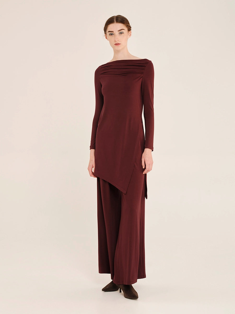 Long Top with Draping – Inner Material W25206