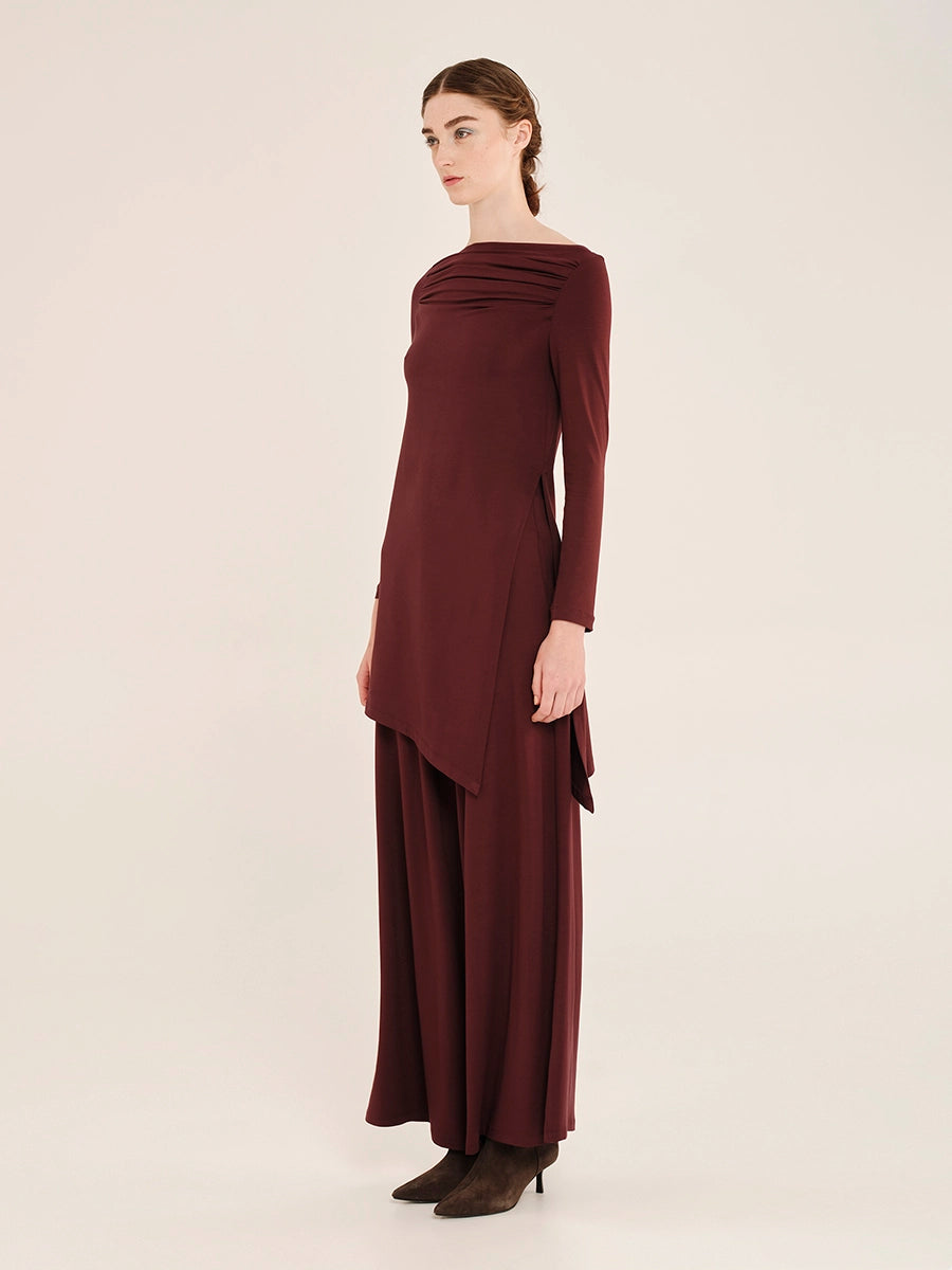 Long Top with Draping – Inner Material W25206