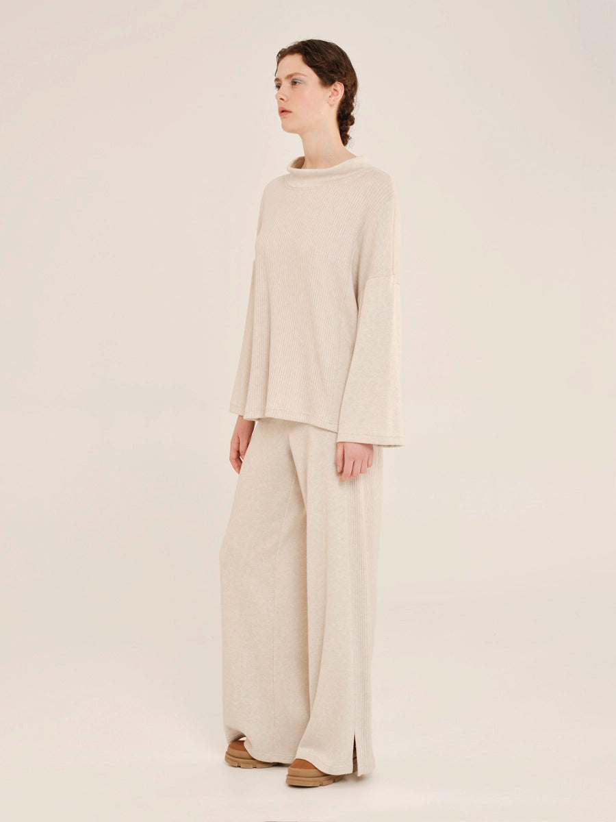 Oversized Blouse with High Neck – Softwear W25283