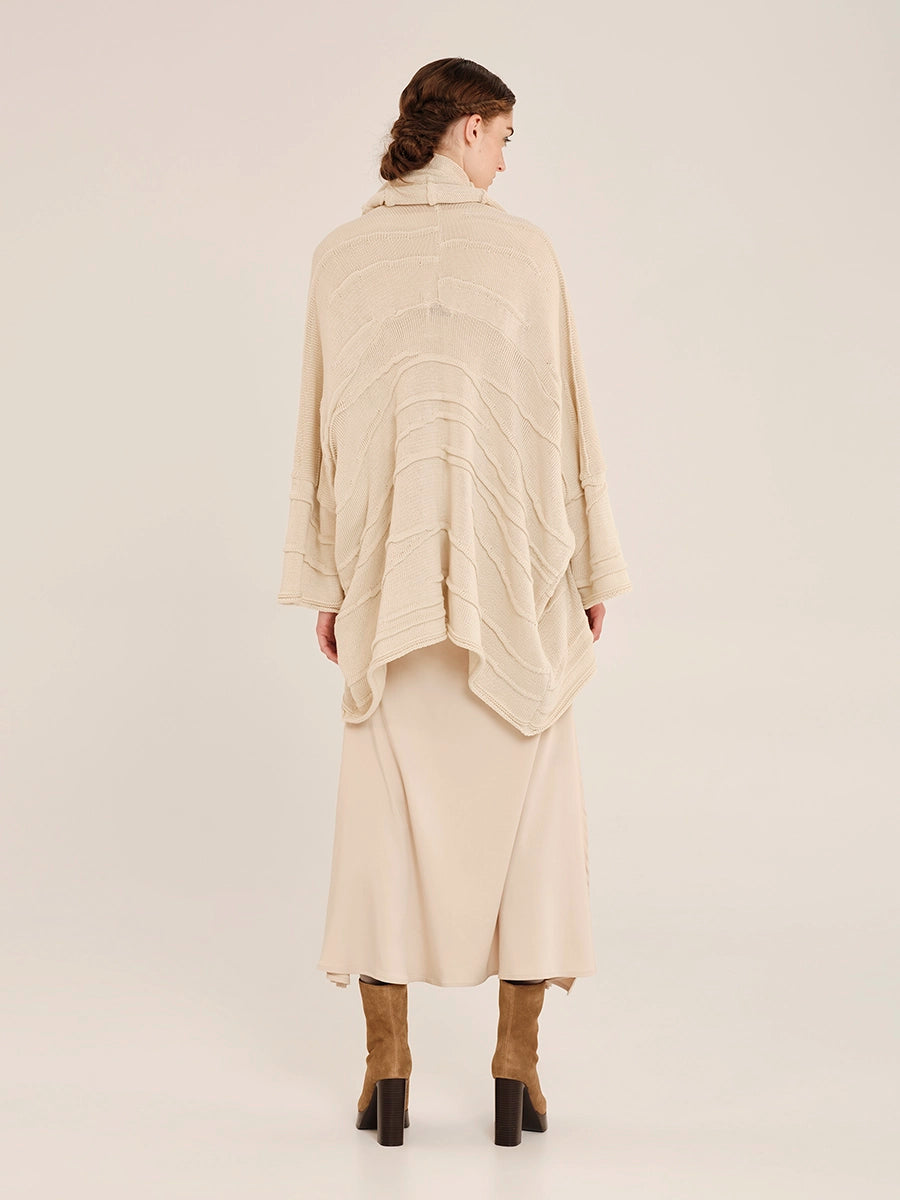 Knit Cardigan with Irregular Nervures – Neutral by Nature W25243