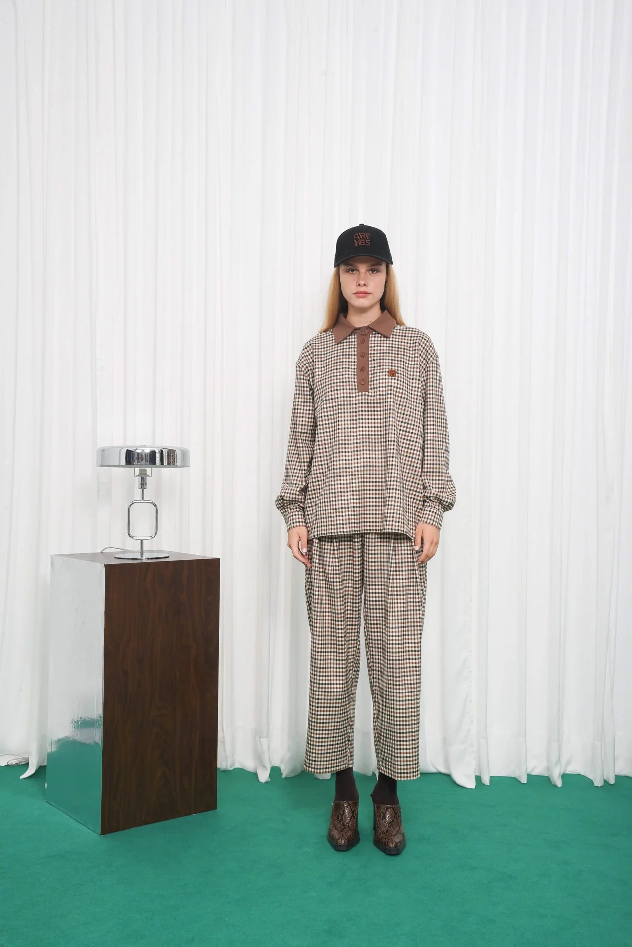 OBSERVER POLO BLOUSE BROWN