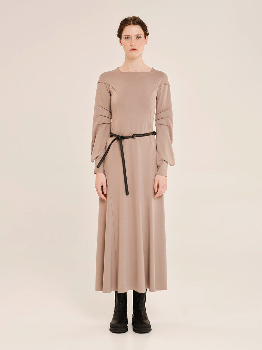 Midi Dress with Structured Sleeves – Neo-Tactility W25302