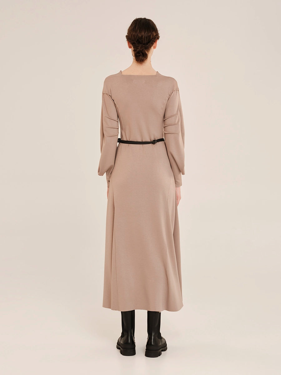 Midi Dress with Structured Sleeves – Neo-Tactility W25302