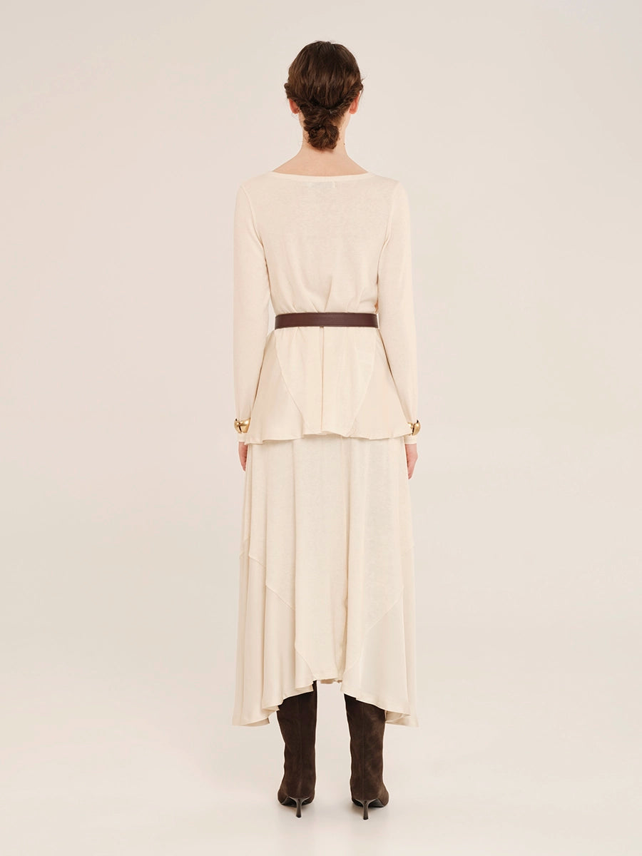 Long sleeve Blouse with Satin Details – Juxtaposition W25276