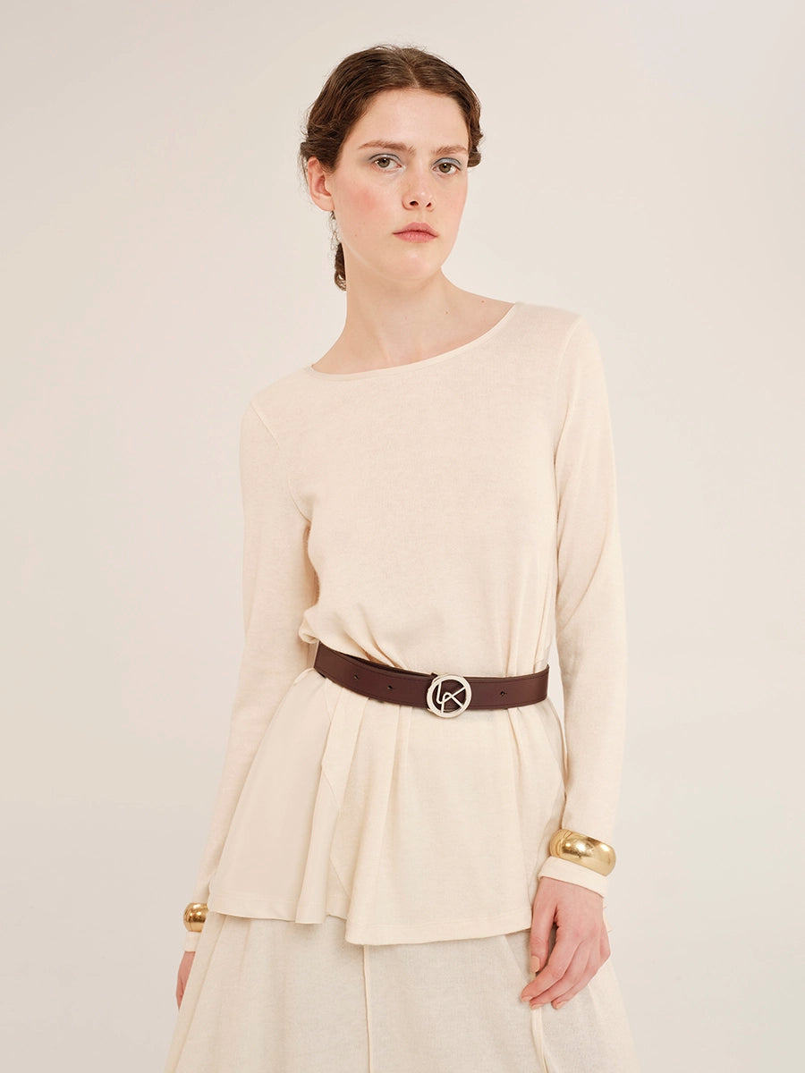 Long sleeve Blouse with Satin Details – Juxtaposition W25276