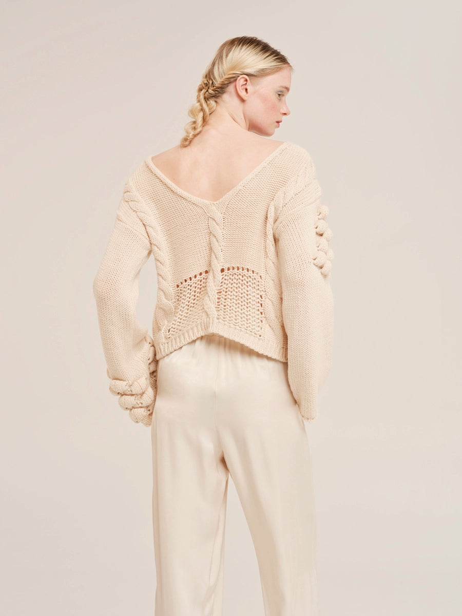 Knitted Long Sleeve Blouse – Sensitive Hug W25412