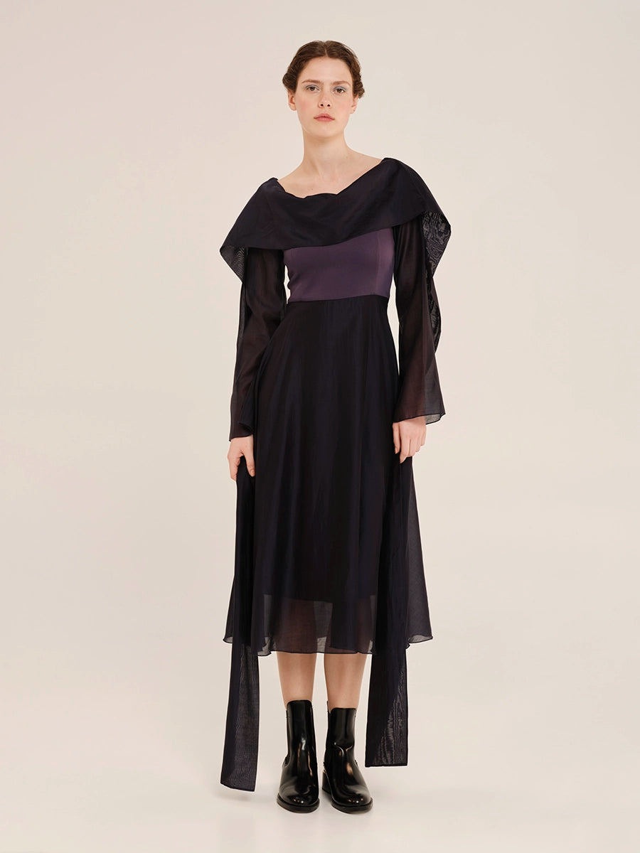 50s Cocktail Dress with Transparent Details – Now-Vintage Vanilla W25347