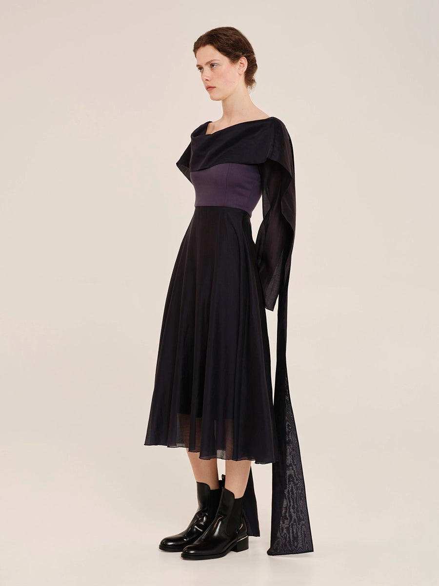 50s Cocktail Dress with Transparent Details – Now-Vintage Vanilla W25347