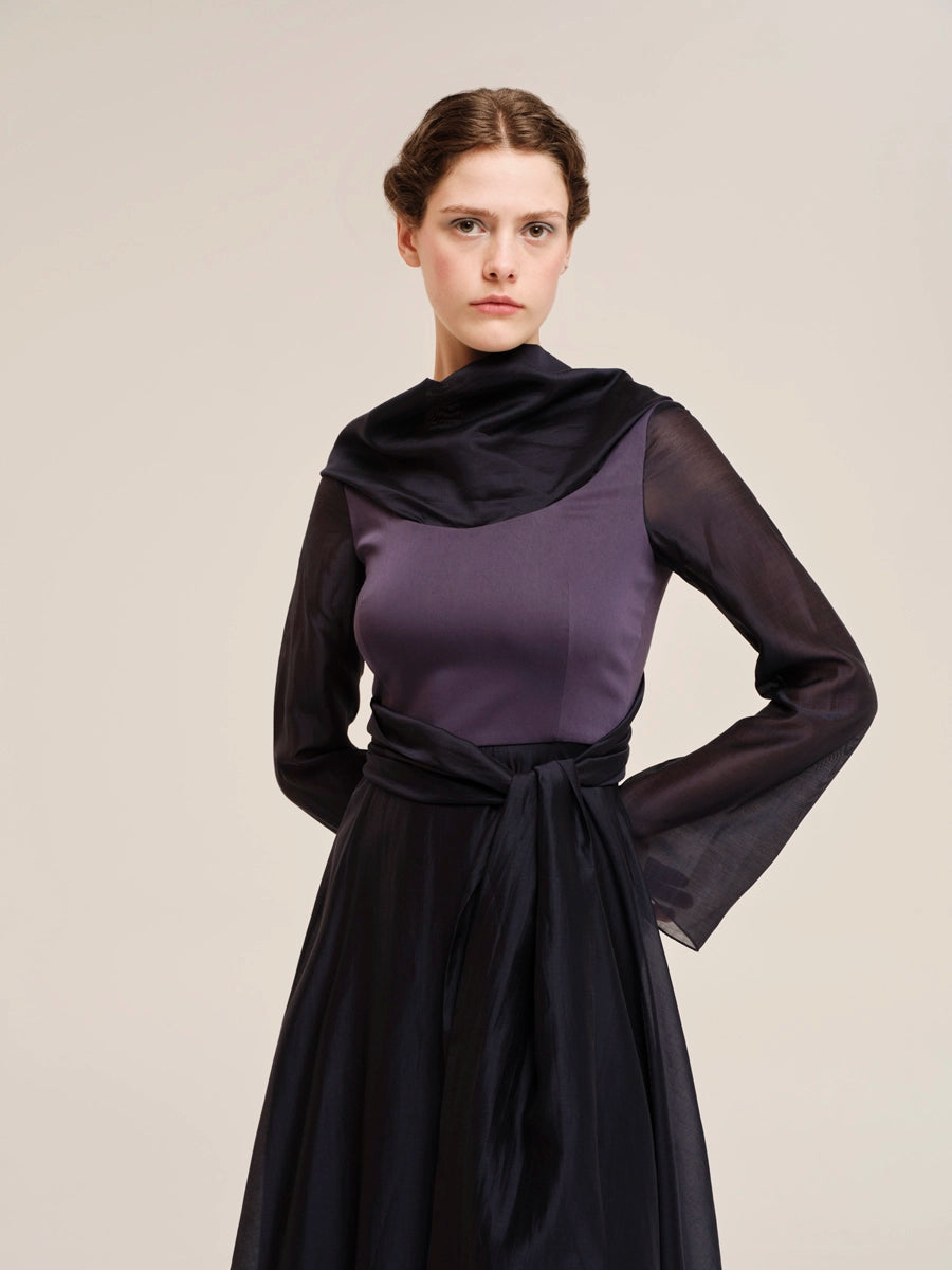 50s Cocktail Dress with Transparent Details – Now-Vintage Vanilla W25347