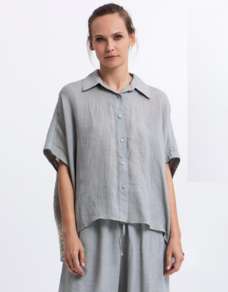 SHIRT GRAPE S/S 100% RAMIE BLACK 4085036