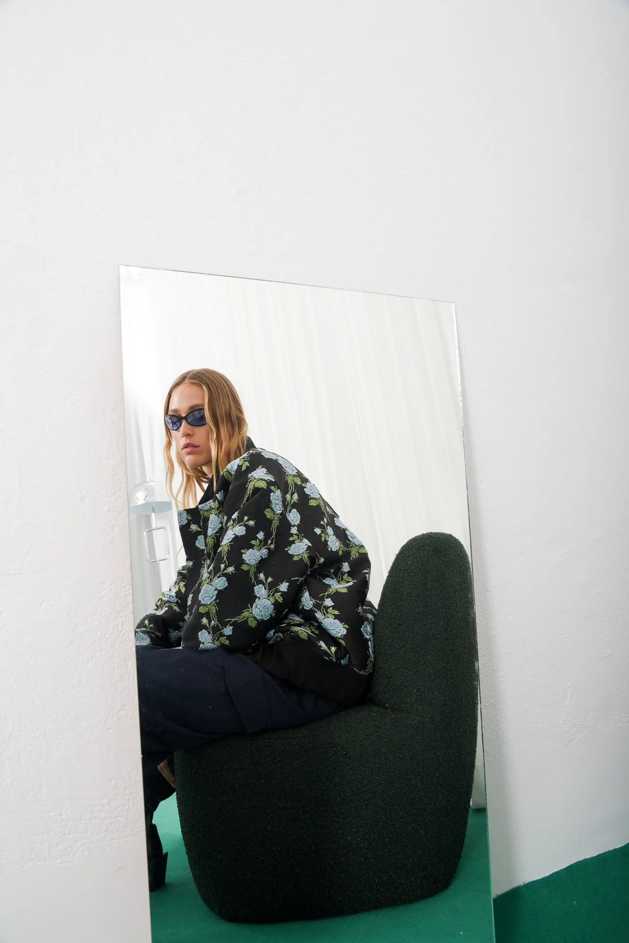 MORE OVERSIZED BOMBER JACKET LIGHT BLUE