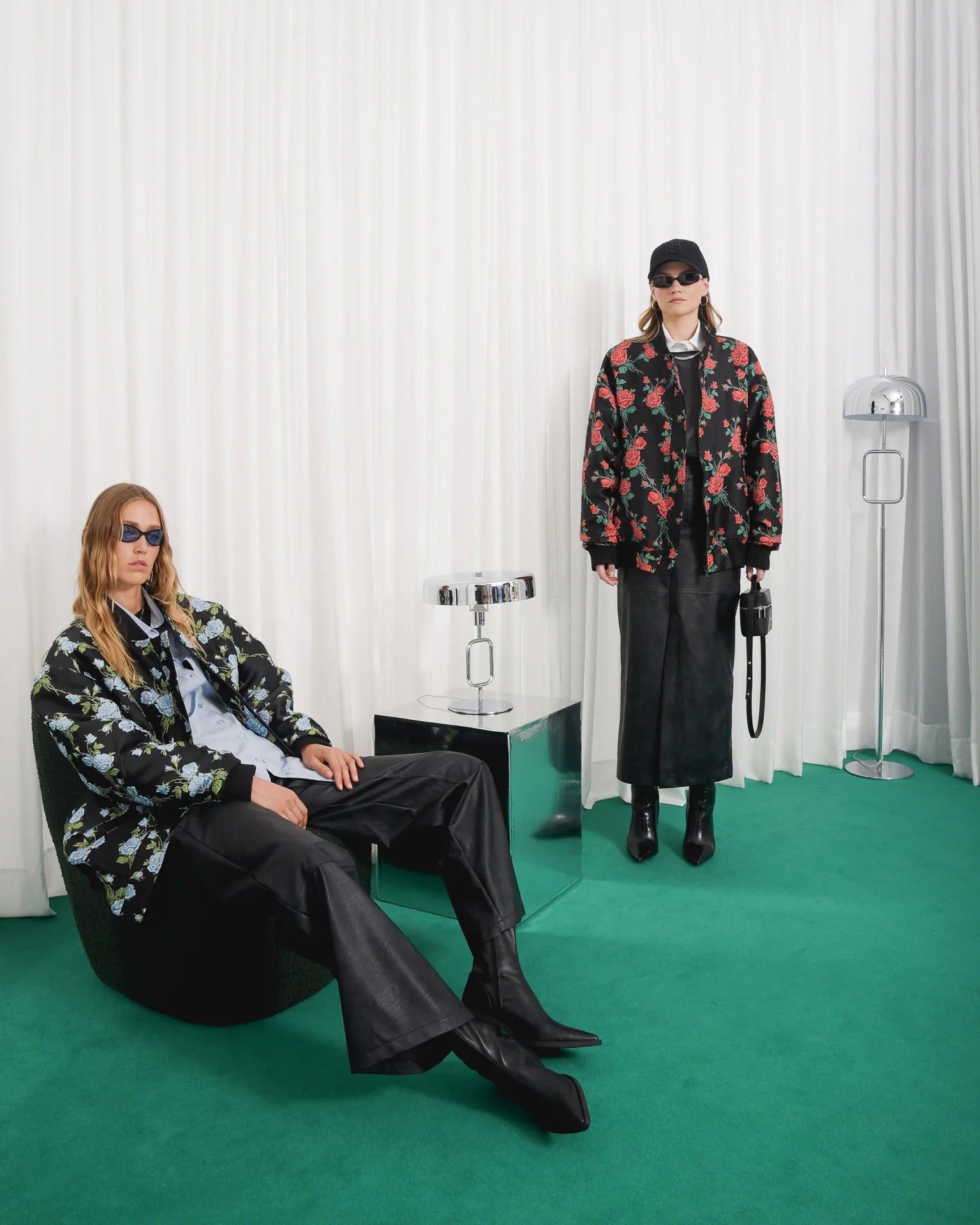 MORE OVERSIZED BOMBER JACKET LIGHT BLUE