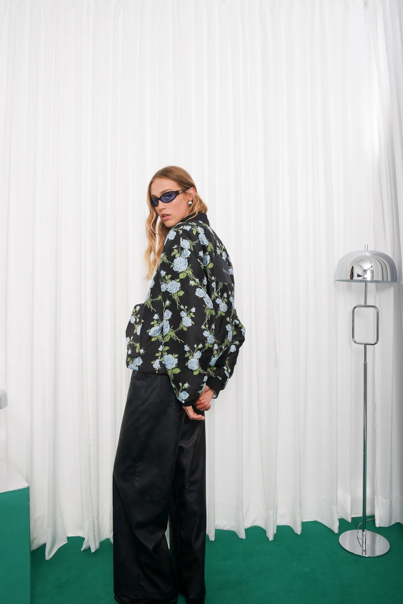 MORE OVERSIZED BOMBER JACKET LIGHT BLUE