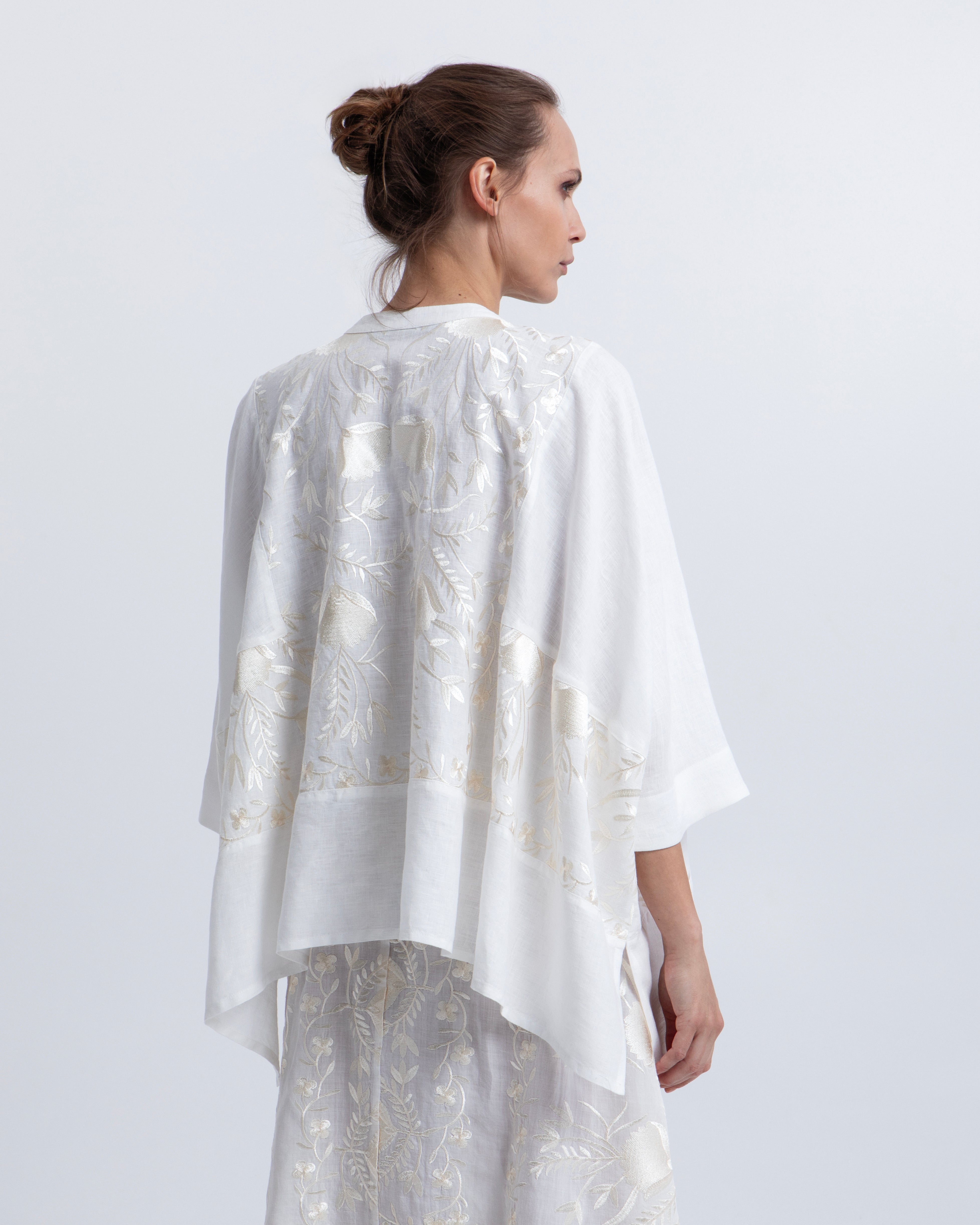 JACKET BLOSSOM ASYMMETRIC 100% LINEN 2055053