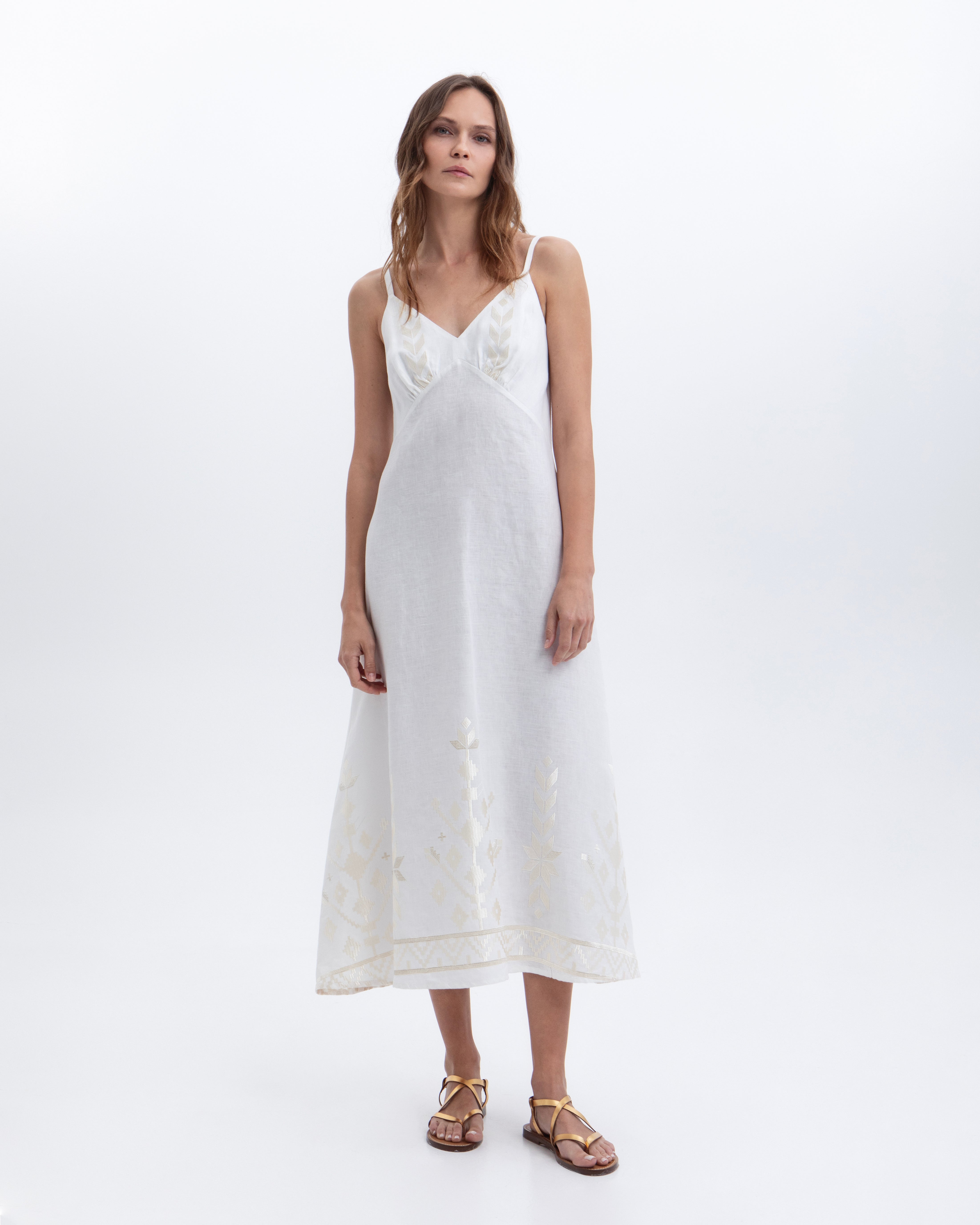 DRESS MAXI IOS STRAPPY WHITE 2043199