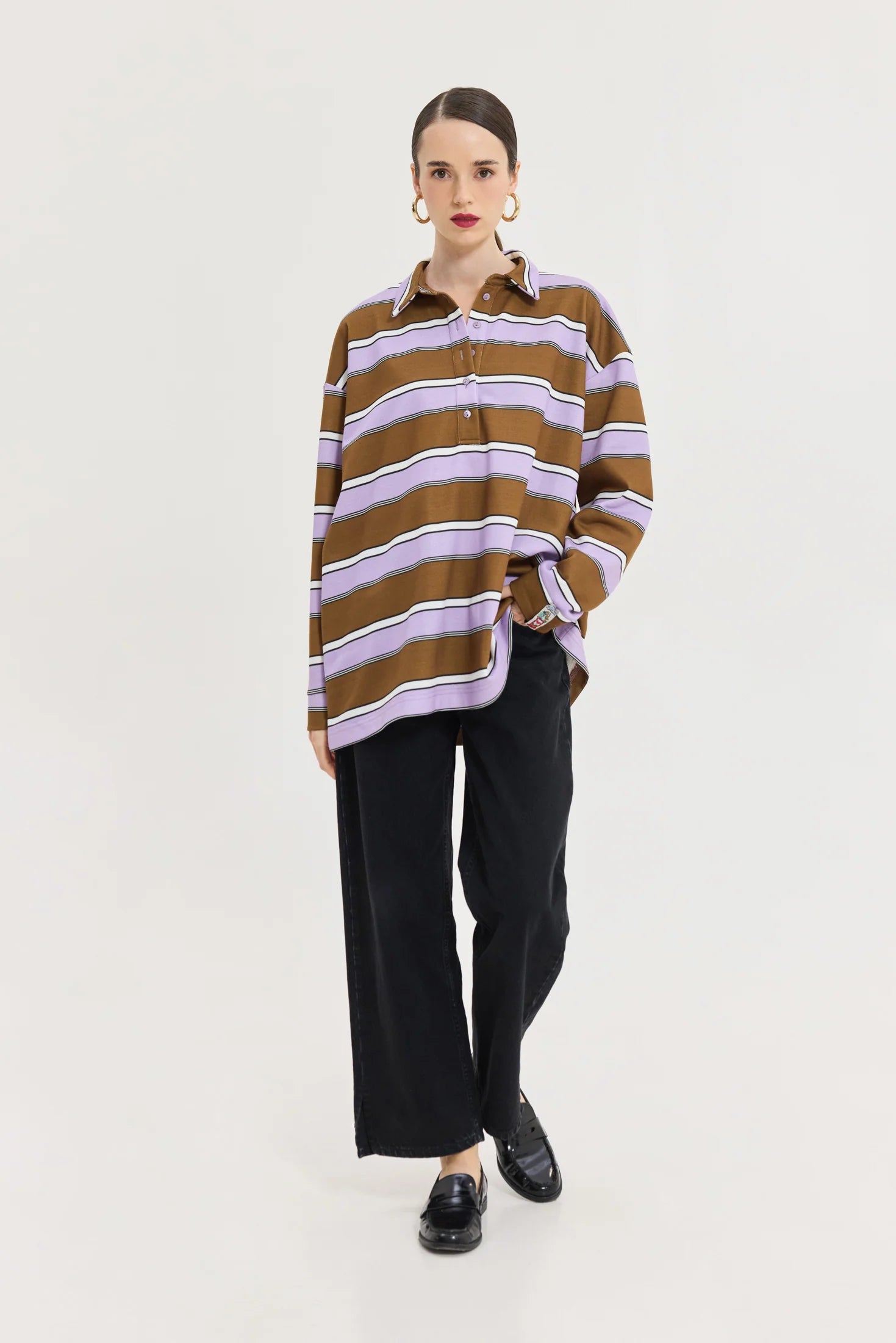 Sidecar Sweatshirt (Purple Stripes)