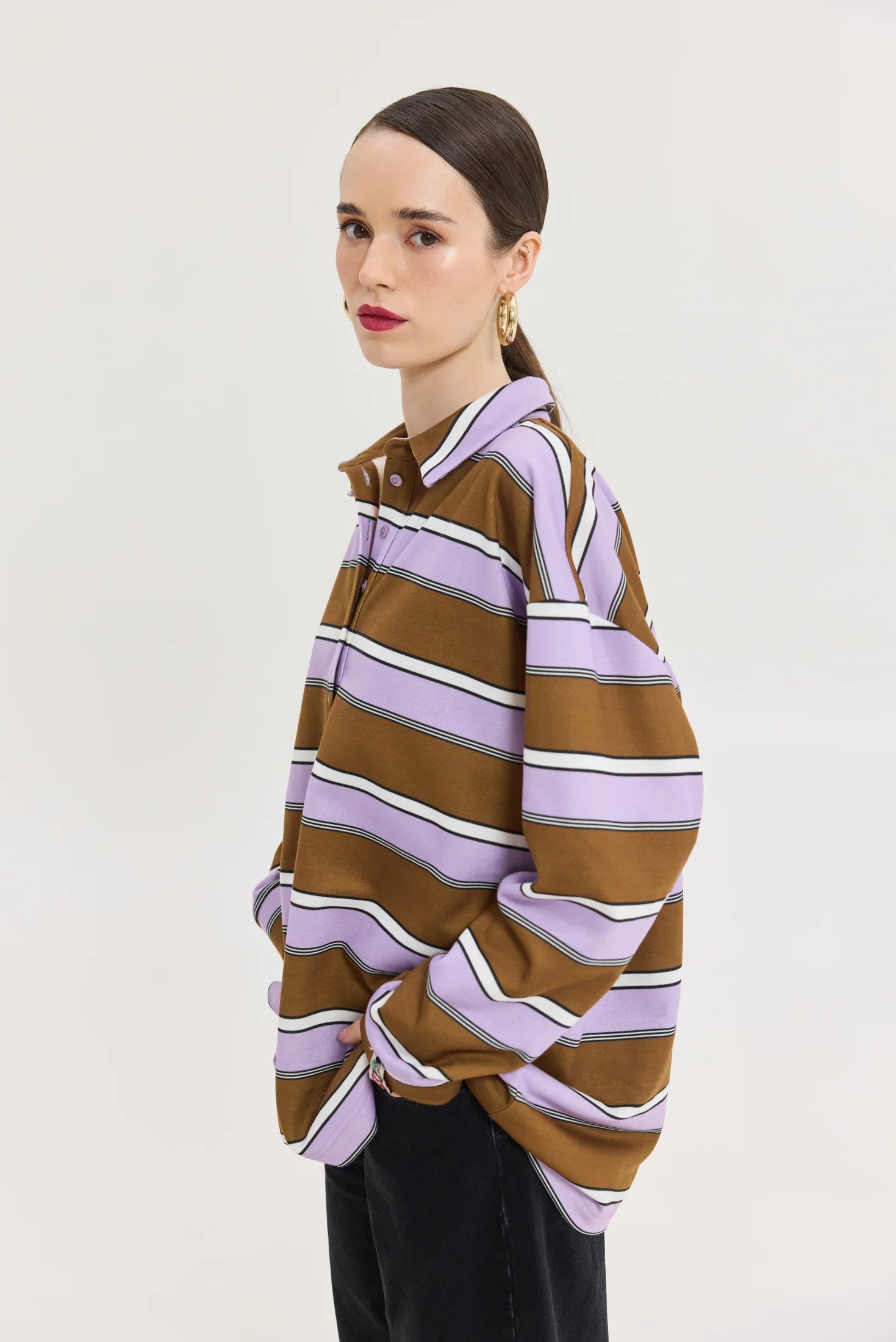 Sidecar Sweatshirt (Purple Stripes)