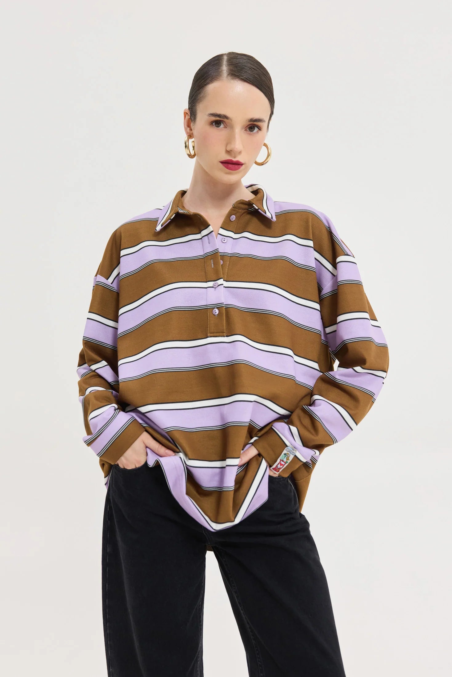 Sidecar Sweatshirt (Purple Stripes)