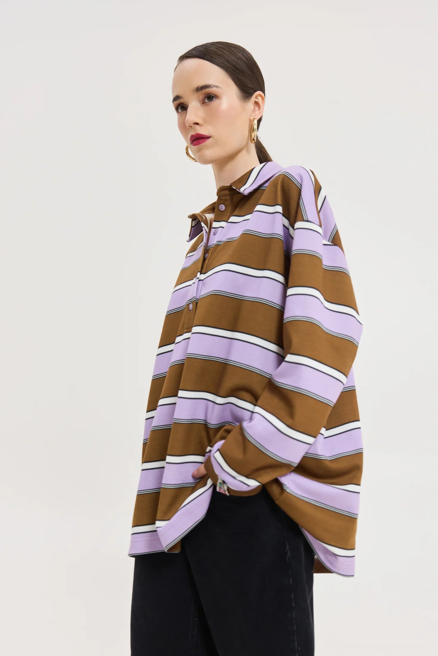 Sidecar Sweatshirt (Purple Stripes)