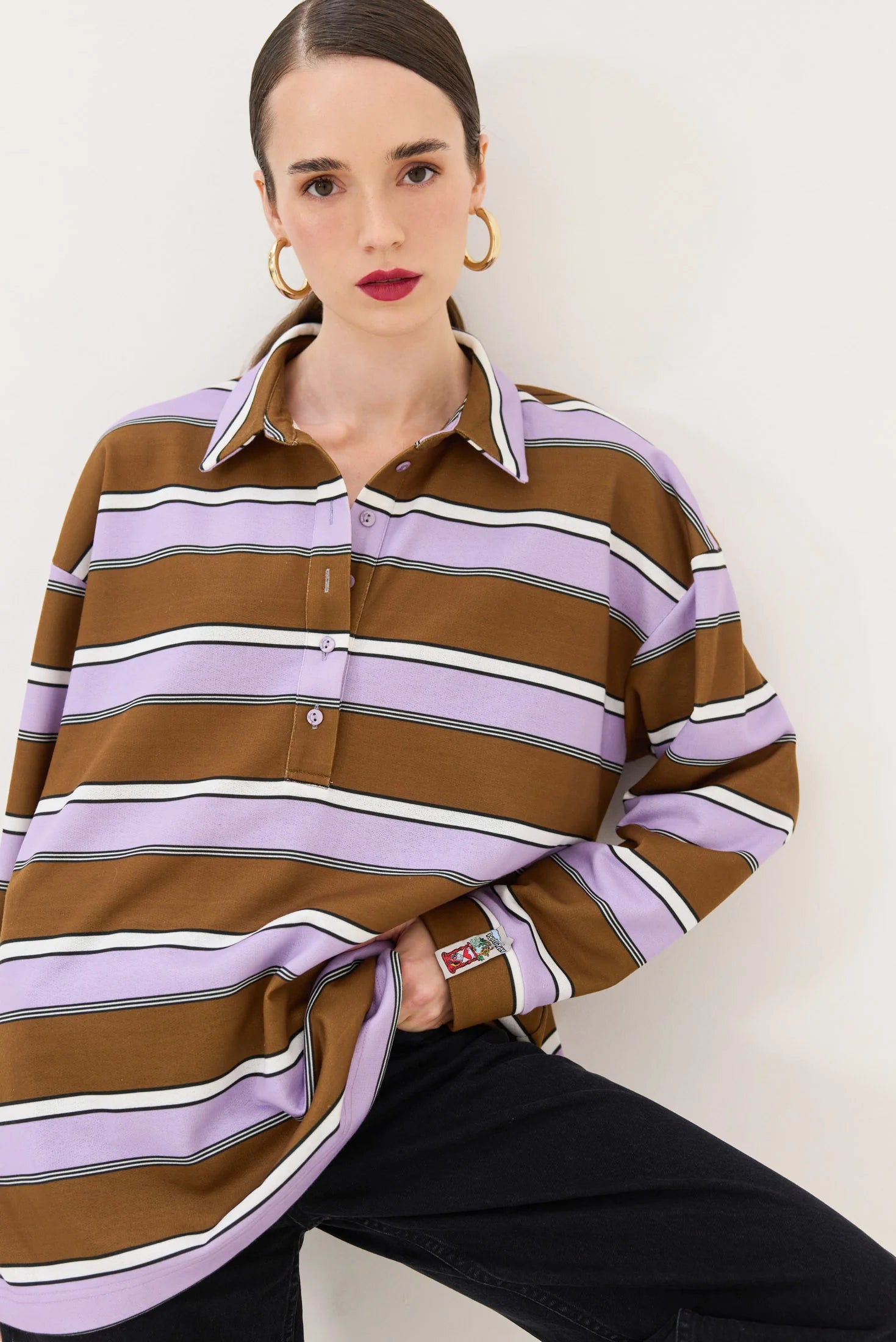 Sidecar Sweatshirt (Purple Stripes)