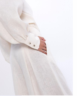 PANTS LOOSE FIT PLEATES 100% LINEN 1001179