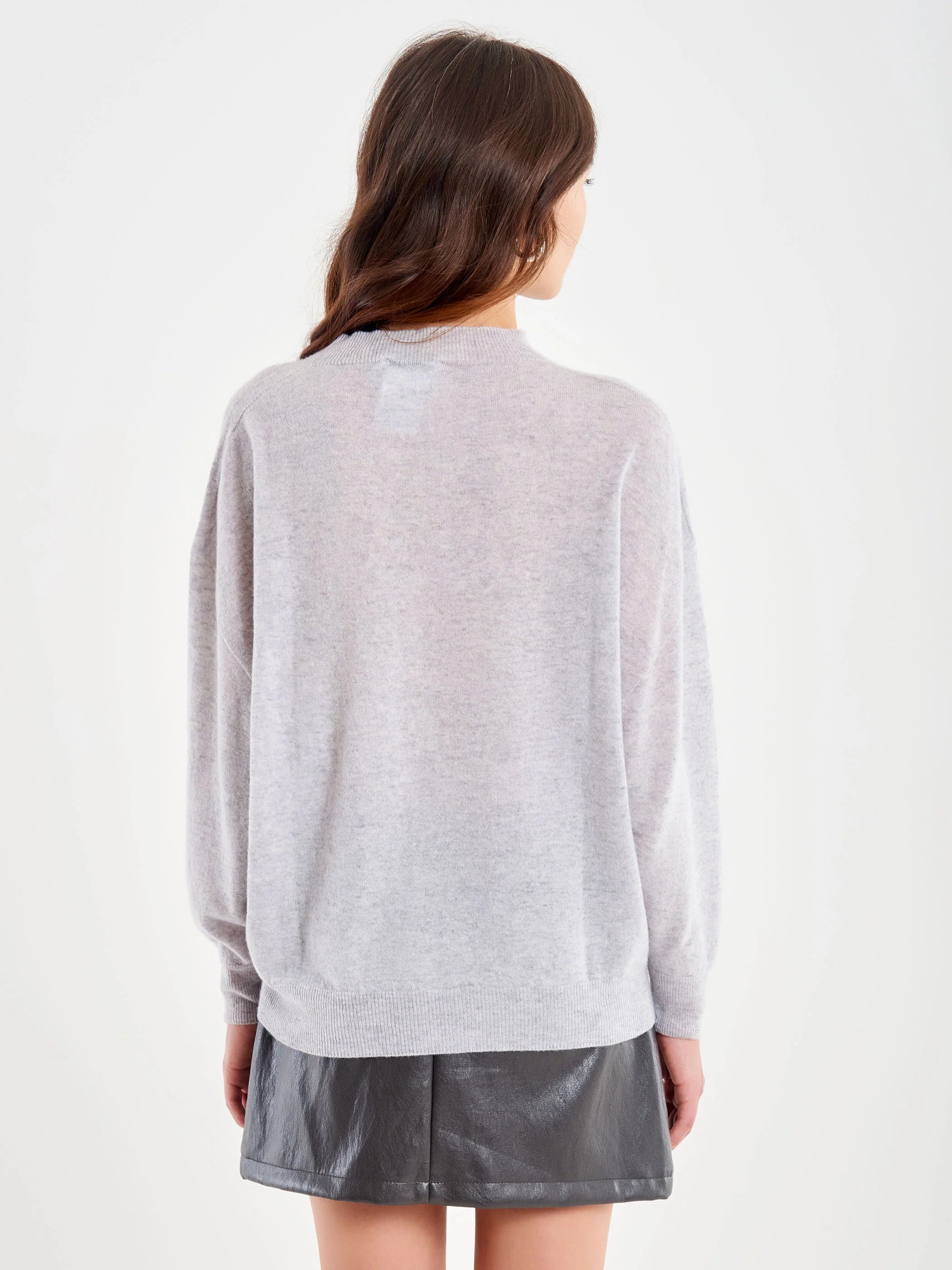 Cashmere Blend Pullover with Cretere Neckline