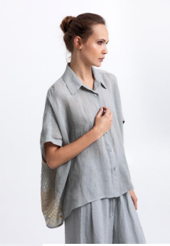 SHIRT GRAPE S/S 100% RAMIE BLACK 4085036