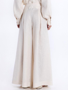 PANTS LOOSE FIT PLEATES 100% LINEN 1001179