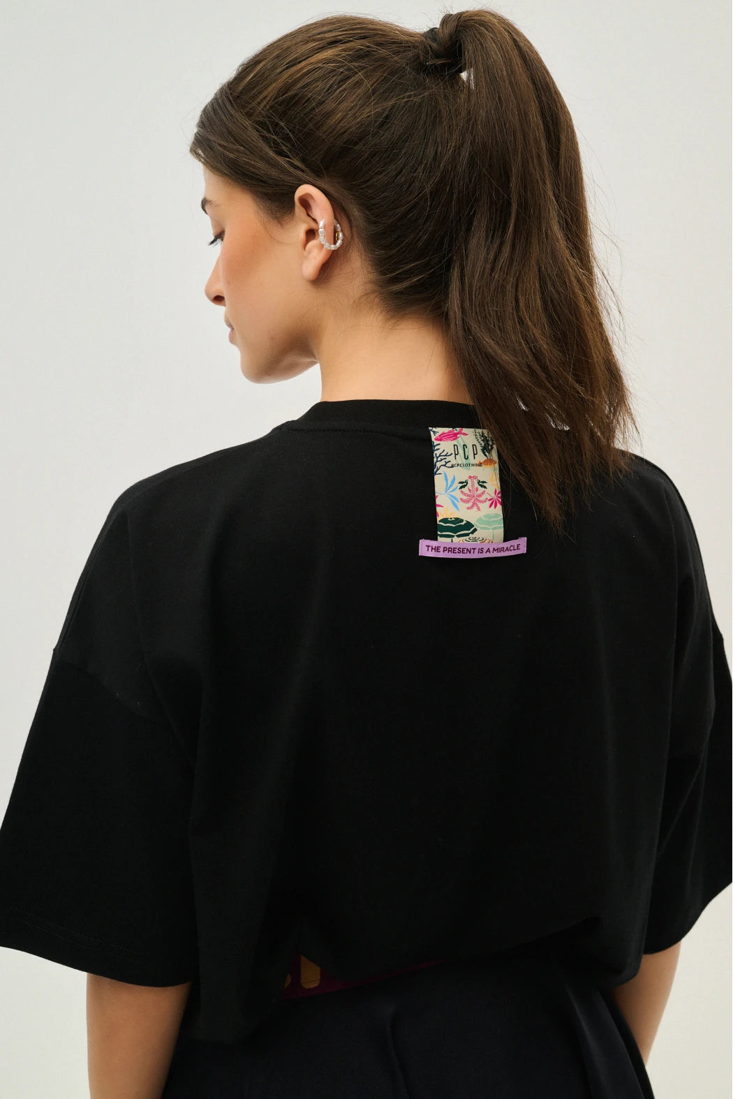 Woman T-Shirt with Silc Screen Print - RIDE THE WAVE