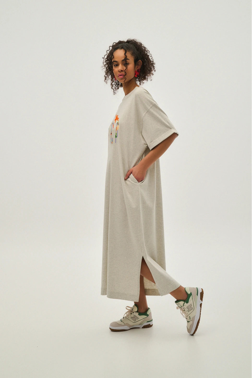 Woman dress with print - Mila Grey