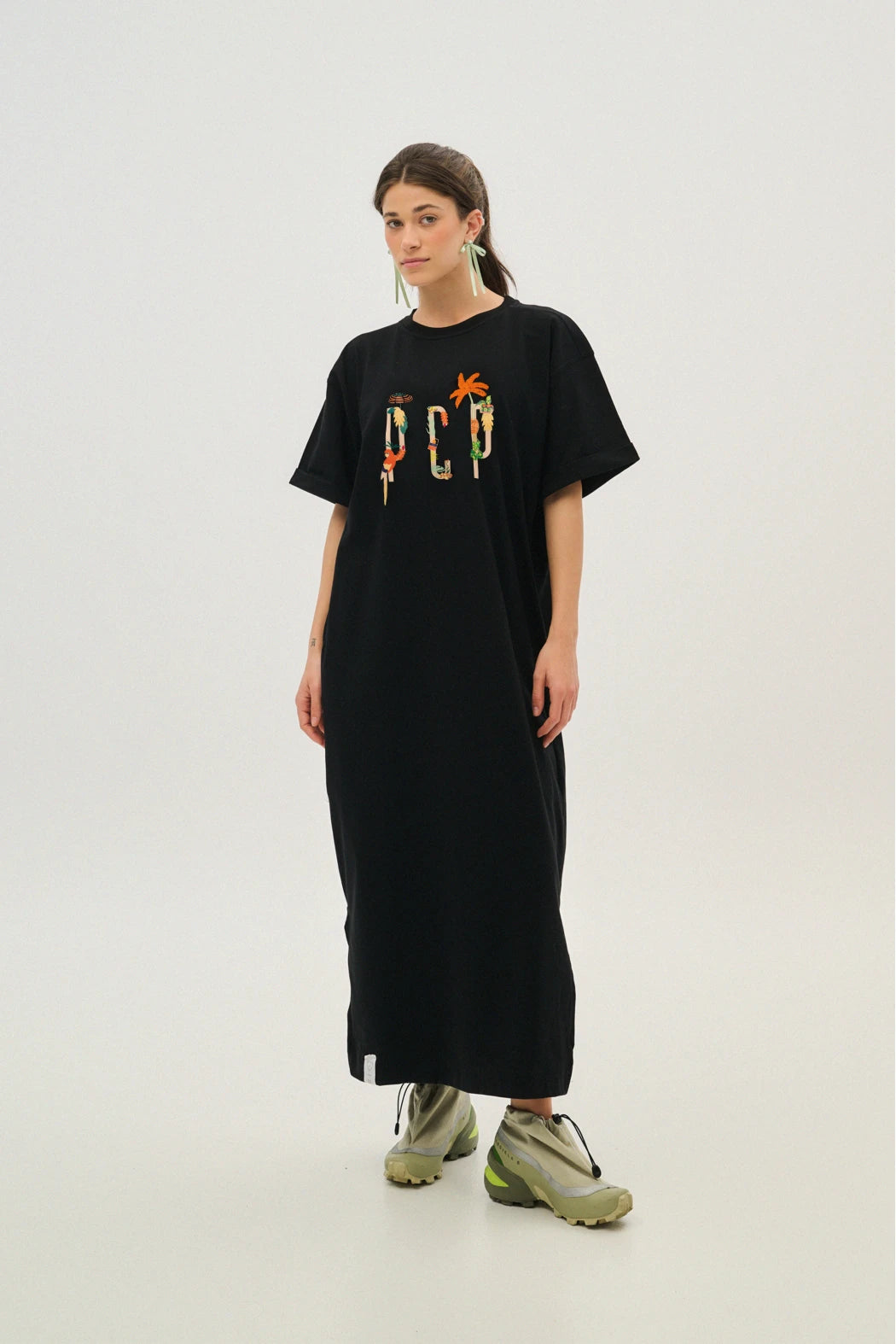 Woman dress with print - Mila Black