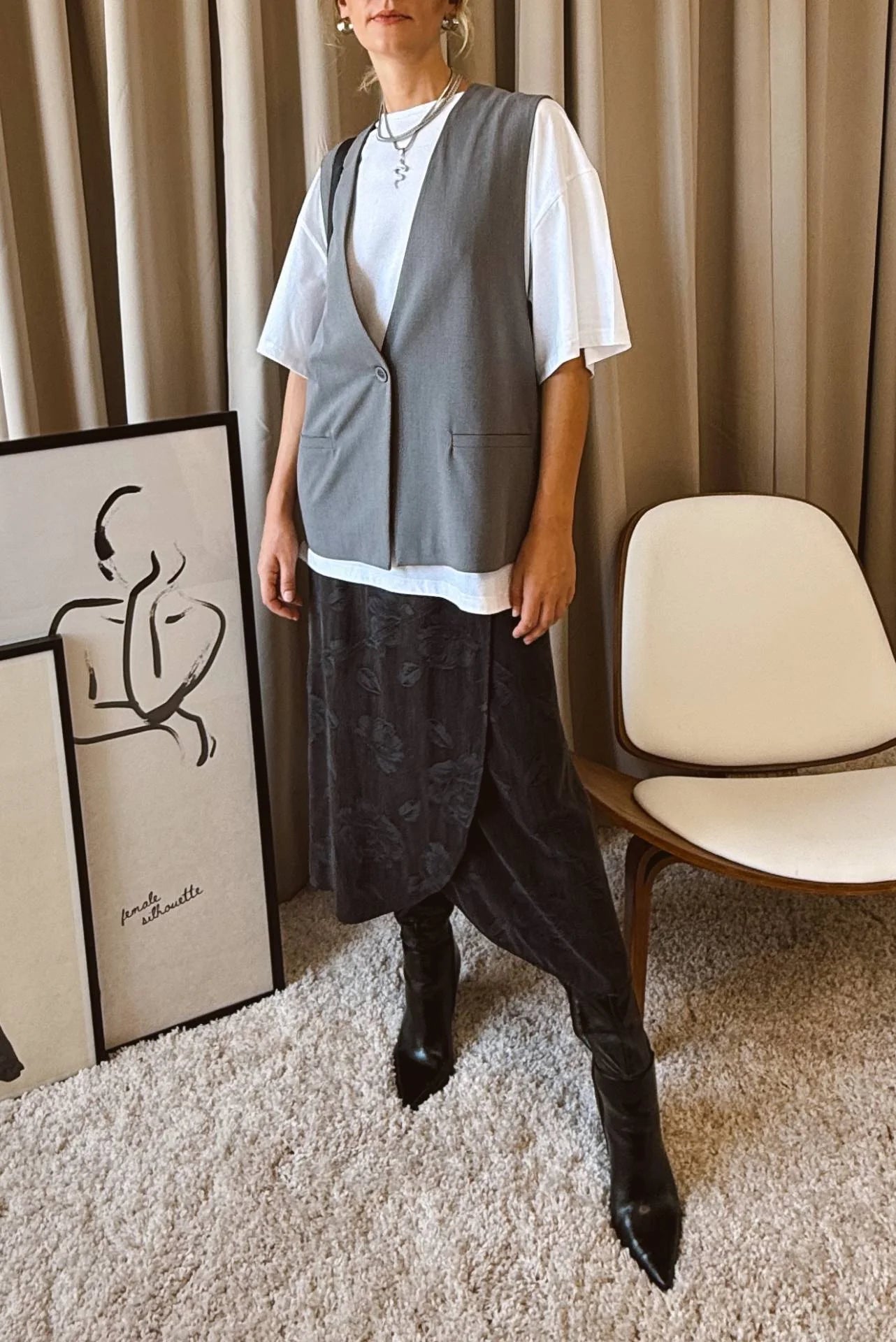 INNER VOICE WRAP SKIRT ANTHRACITE