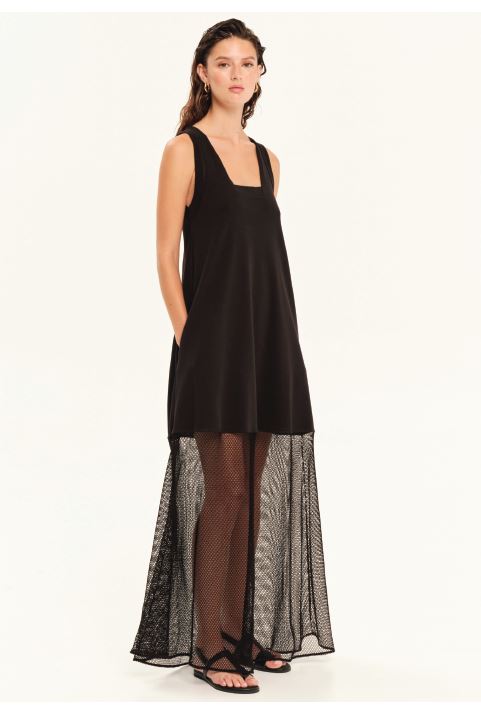 JUXTAPOSED COTTON MAXI DRESS S26482