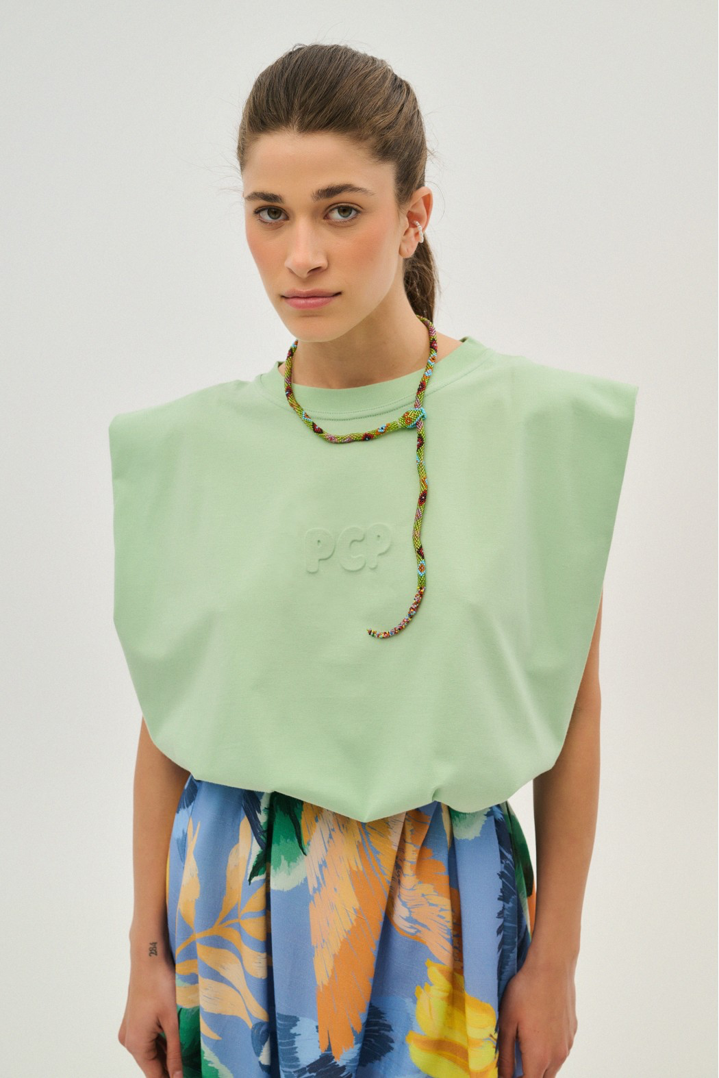 WOMAN SLEEVELESS - BUBBLE PISTACHIO