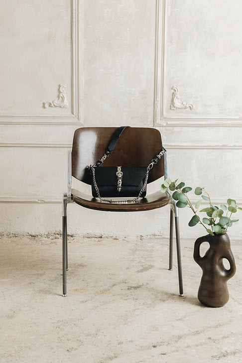 "The river" shoulder bag BLACK NICKEL