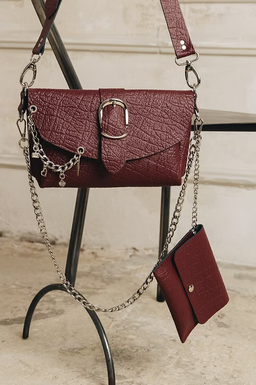 "Lovesong" shoulder bag, cherry