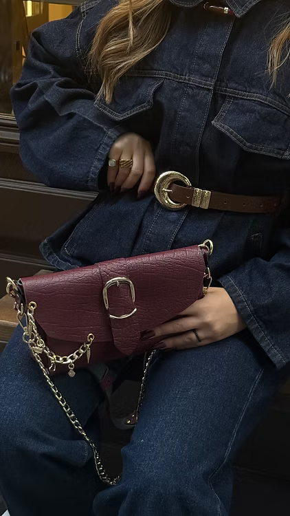"Lovesong" shoulder bag, cherry