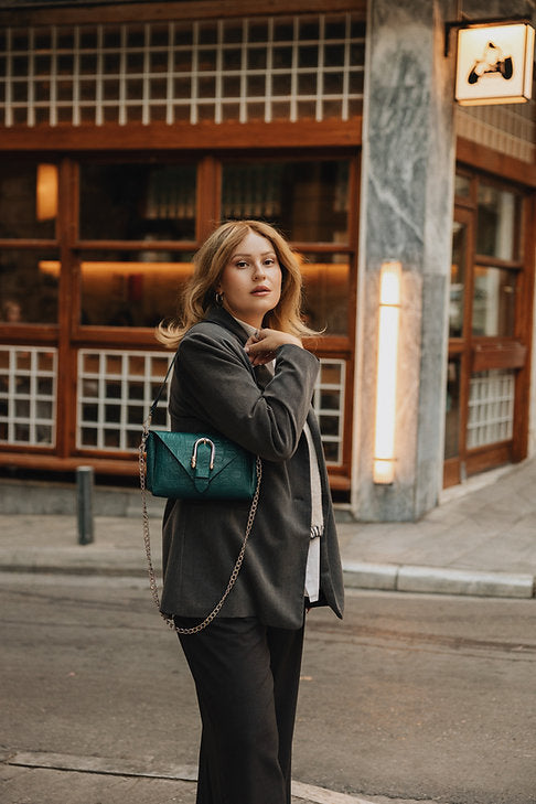 "Move" shoulder bag, forest green