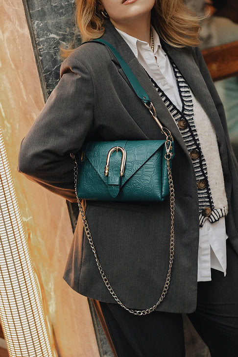 "Move" shoulder bag, forest green
