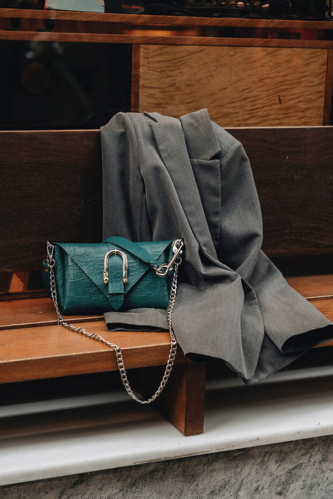 "Move" shoulder bag, forest green