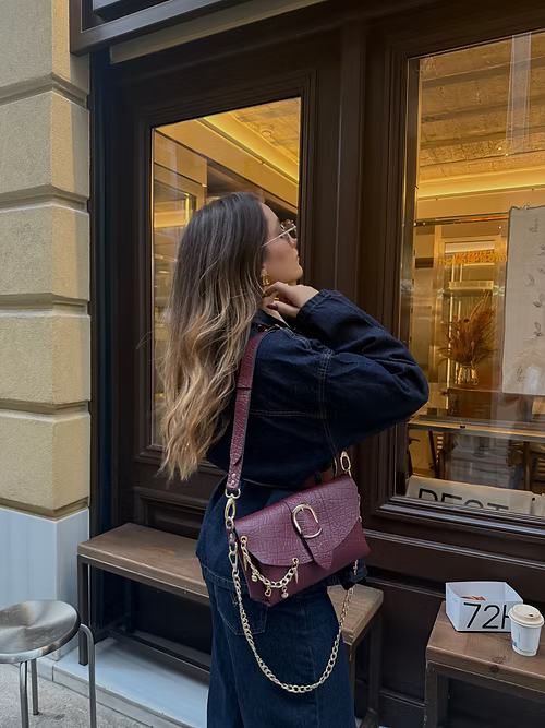 "Lovesong" shoulder bag, cherry