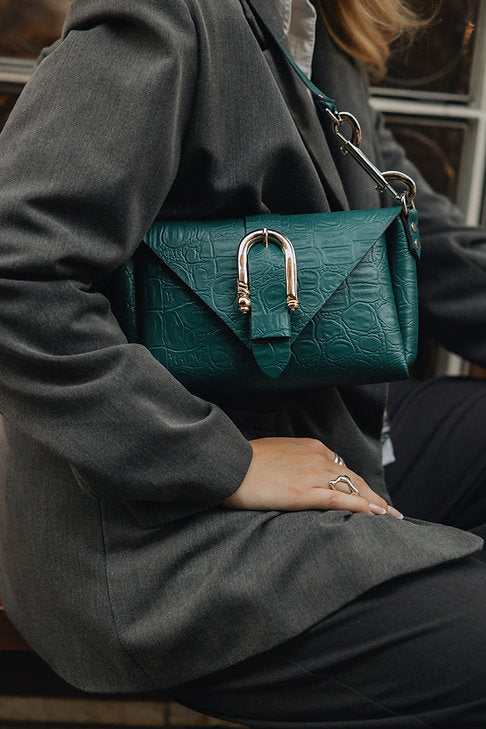 "Move" shoulder bag, forest green