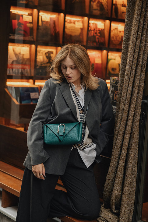 "Move" shoulder bag, forest green