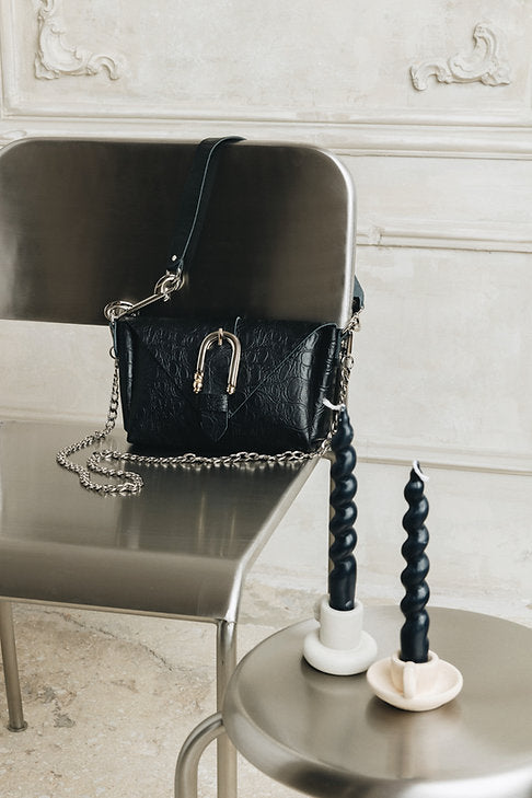 "Move" shoulder bag BLACK NICKEL