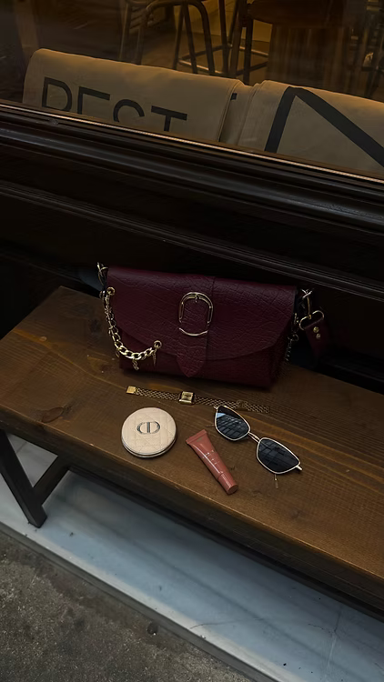 "Lovesong" shoulder bag, cherry