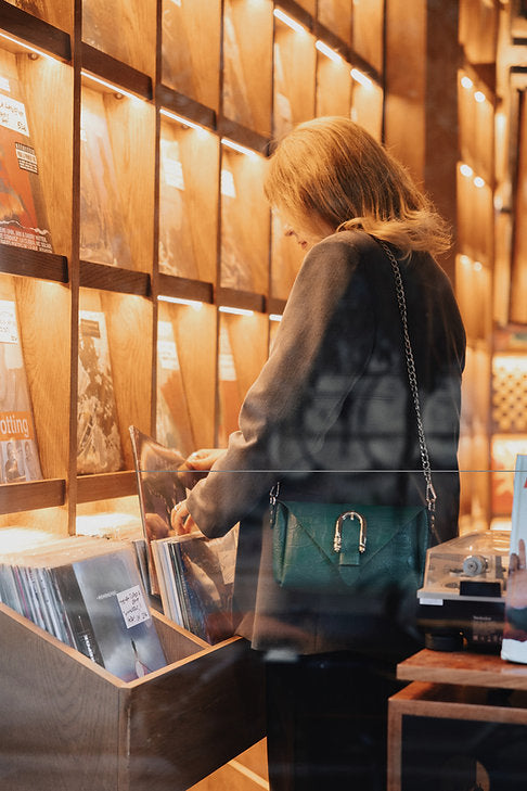 "Move" shoulder bag, forest green