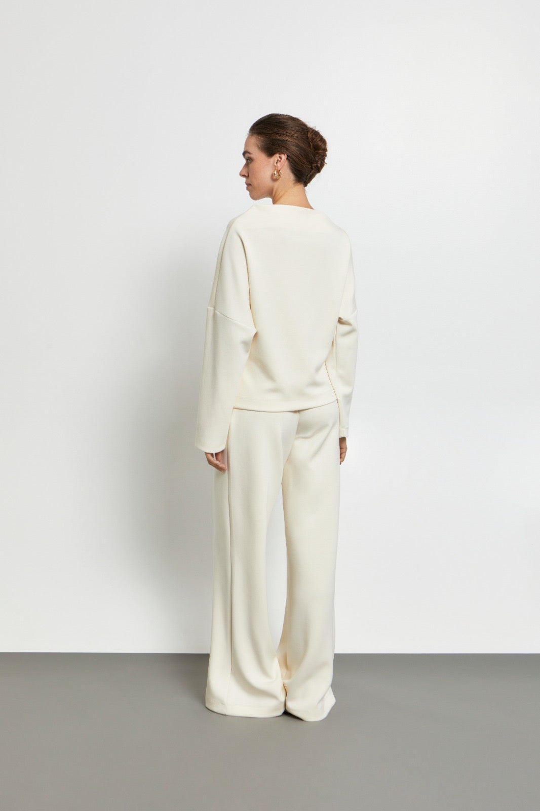 W26259 BLACK LONG TROUSERS  WITH ELASTIC WAIST BAND
