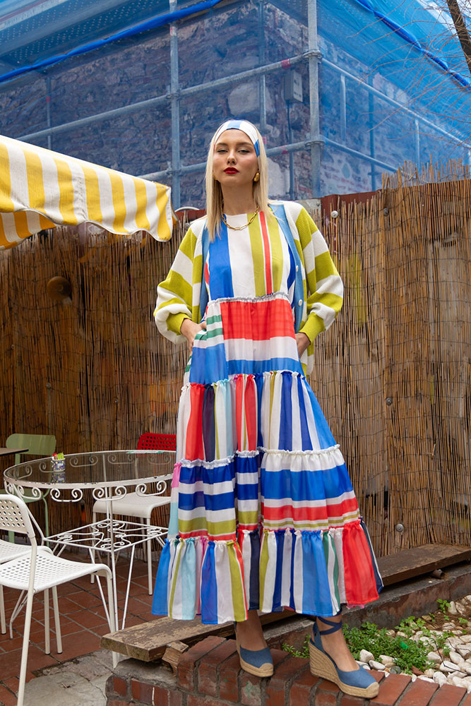 Igrid Dress (Multi Stripes)