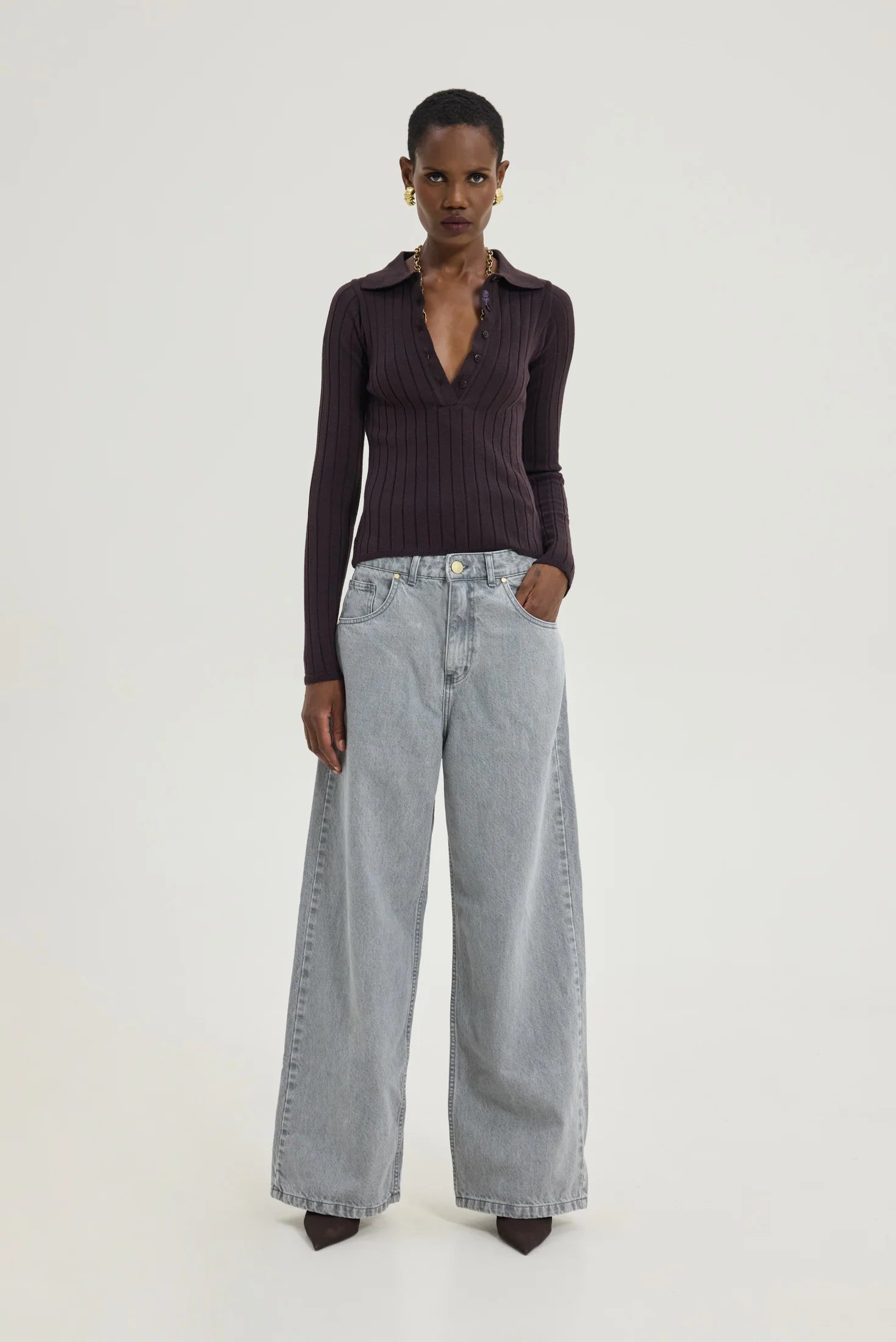 Specter Top (Dark Brown )